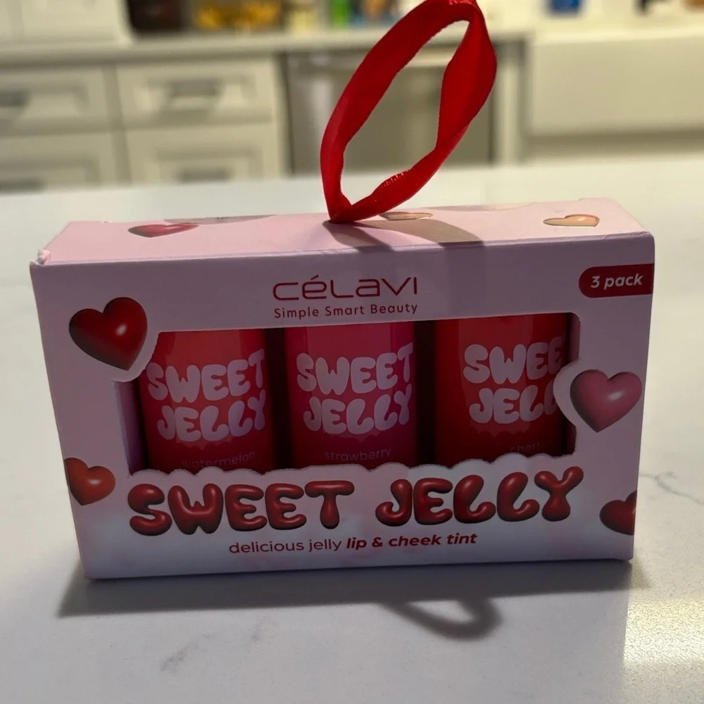 Célavi Sweet Jelly Lip & Cheek Tint Set - Vibrant Red